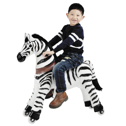 sweety toys 7233 reittier zebra auf rollen für 3 bis 6 jahre-riding animal