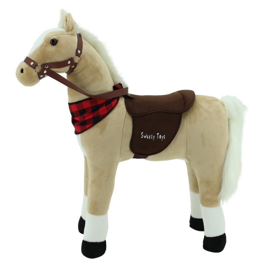 sweety toys 7707 stehpferd little miss sunshine 80cm robustes, stabiles reitpferd mit stahlunterbau