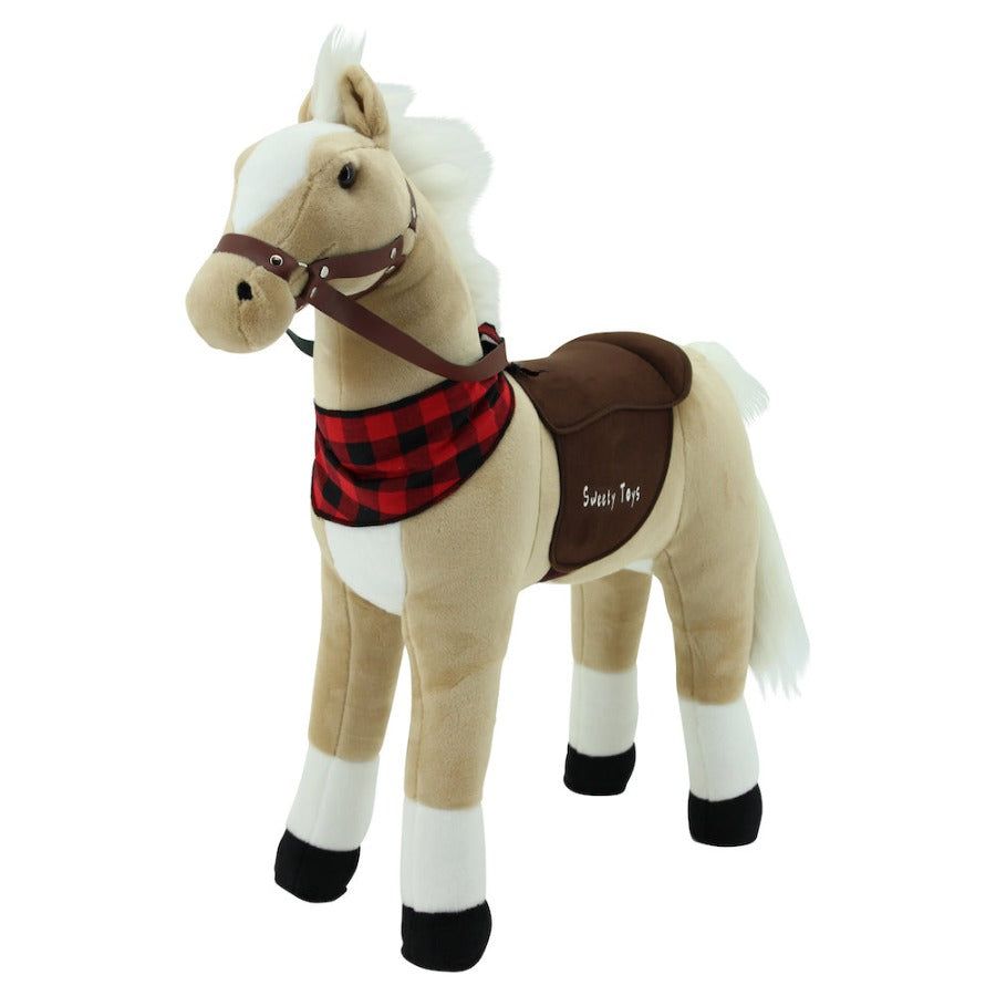 sweety toys 7707 stehpferd little miss sunshine 80cm robustes, stabiles reitpferd mit stahlunterbau