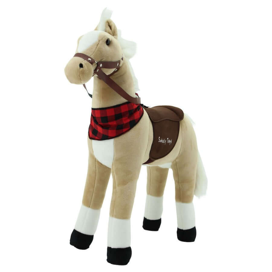 sweety toys 7707 stehpferd little miss sunshine 80cm robustes, stabiles reitpferd mit stahlunterbau