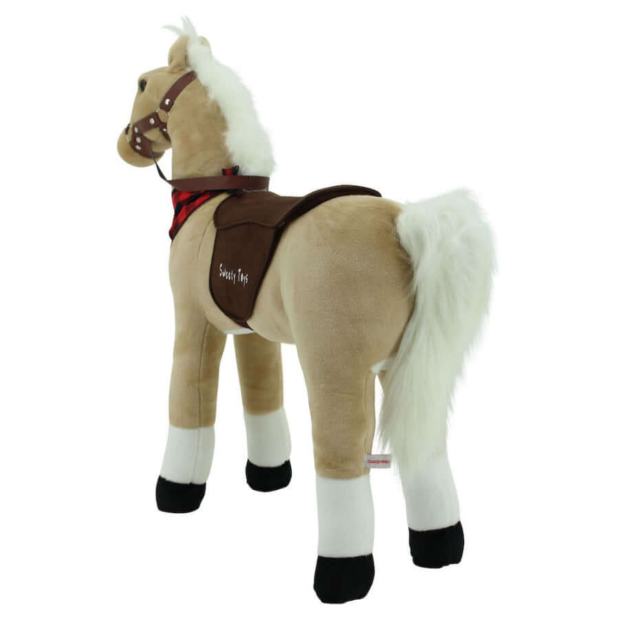 sweety toys 7707 stehpferd little miss sunshine 80cm robustes, stabiles reitpferd mit stahlunterbau