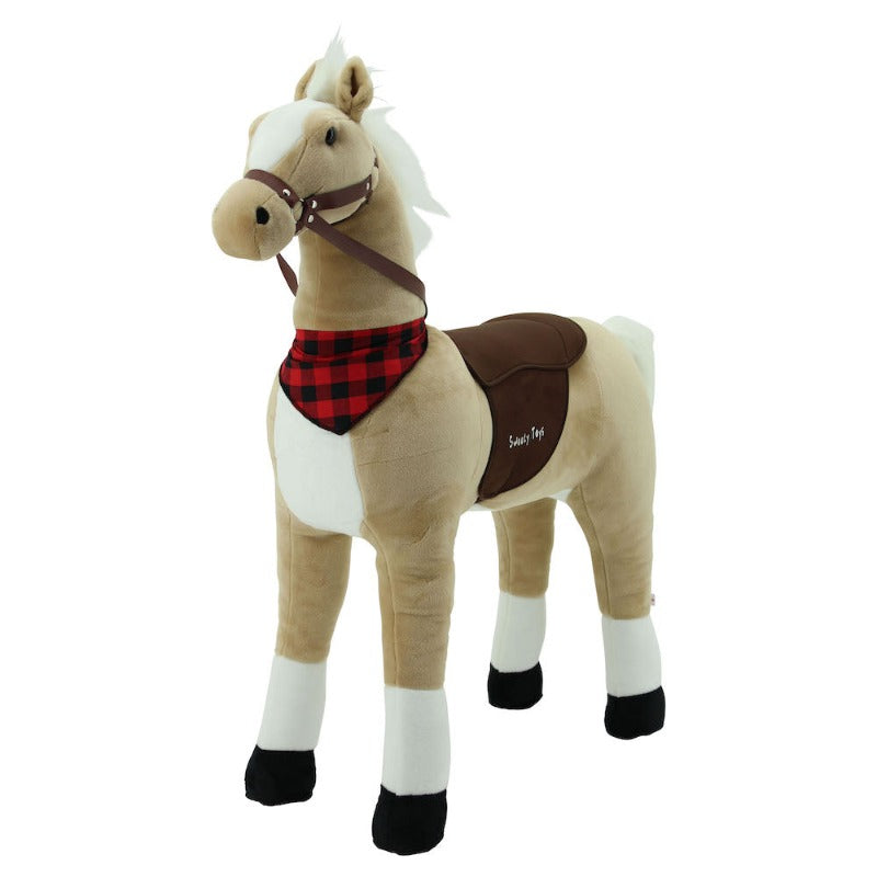 sweety toys 7714 stehpferd lady vanilla xxl gigant 110cm robustes, stabiles reitpferd mit stahlunterbau