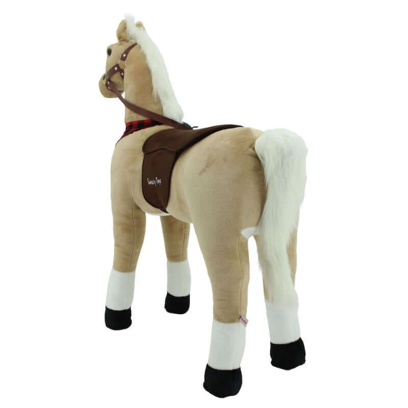 sweety toys 7714 stehpferd lady vanilla xxl gigant 110cm robustes, stabiles reitpferd mit stahlunterbau