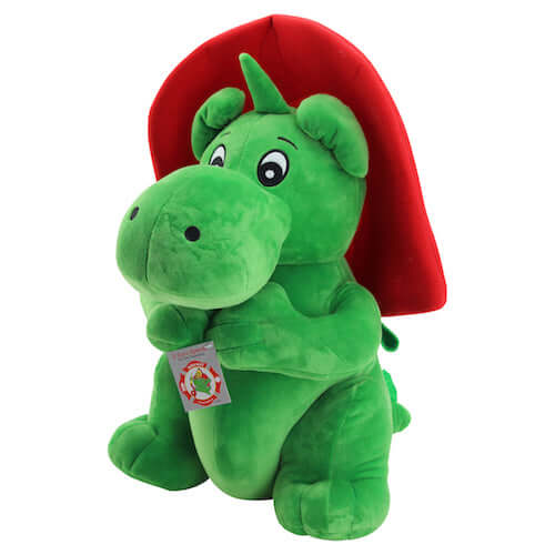sweety toys 7745 drache grisu plüschtier feuerwehr maskottchen plüsch ca. 50 cm