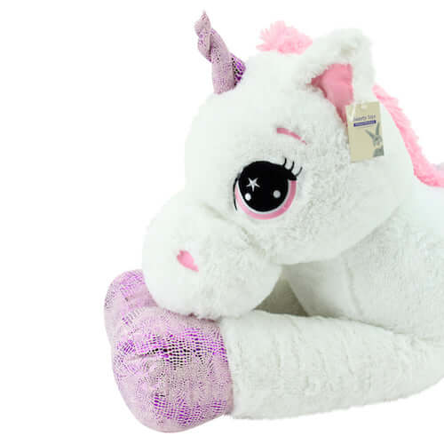 sweety toys 8056 xxl einhorn plüschtier kuscheltier 130 cm weiss