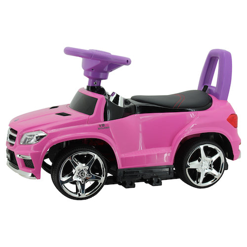 sweety toys 8148 mercedes gl 63 amg lauflernfahrzeug rutschauto kinderauto auto spielzeugauto mit mp3 port-verschiedenen sound und lichteffekten- akku - rosa