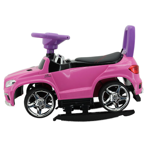 sweety toys 8148 mercedes gl 63 amg lauflernfahrzeug rutschauto kinderauto auto spielzeugauto mit mp3 port-verschiedenen sound und lichteffekten- akku - rosa