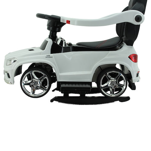 sweety toys 8155 mercedes gl 63 amg lauflernfahrzeug rutschauto kinderauto auto spielzeugauto mit mp3 port-verschiedenen sound und lichteffekten- akku - weiss