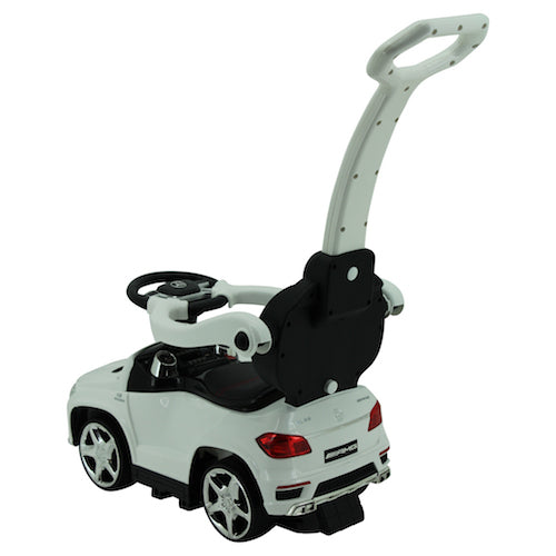 sweety toys 8155 mercedes gl 63 amg lauflernfahrzeug rutschauto kinderauto auto spielzeugauto mit mp3 port-verschiedenen sound und lichteffekten- akku - weiss