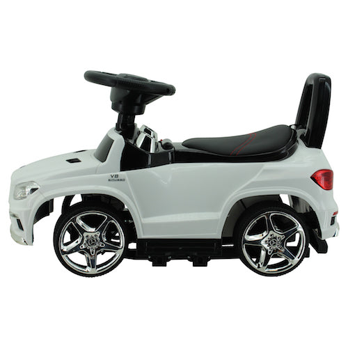 sweety toys 8155 mercedes gl 63 amg lauflernfahrzeug rutschauto kinderauto auto spielzeugauto mit mp3 port-verschiedenen sound und lichteffekten- akku - weiss