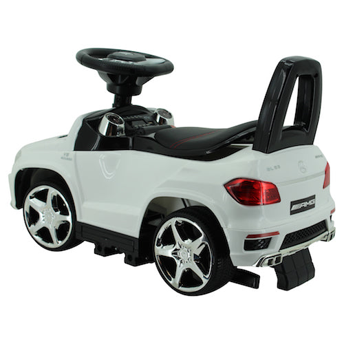 sweety toys 8155 mercedes gl 63 amg lauflernfahrzeug rutschauto kinderauto auto spielzeugauto mit mp3 port-verschiedenen sound und lichteffekten- akku - weiss