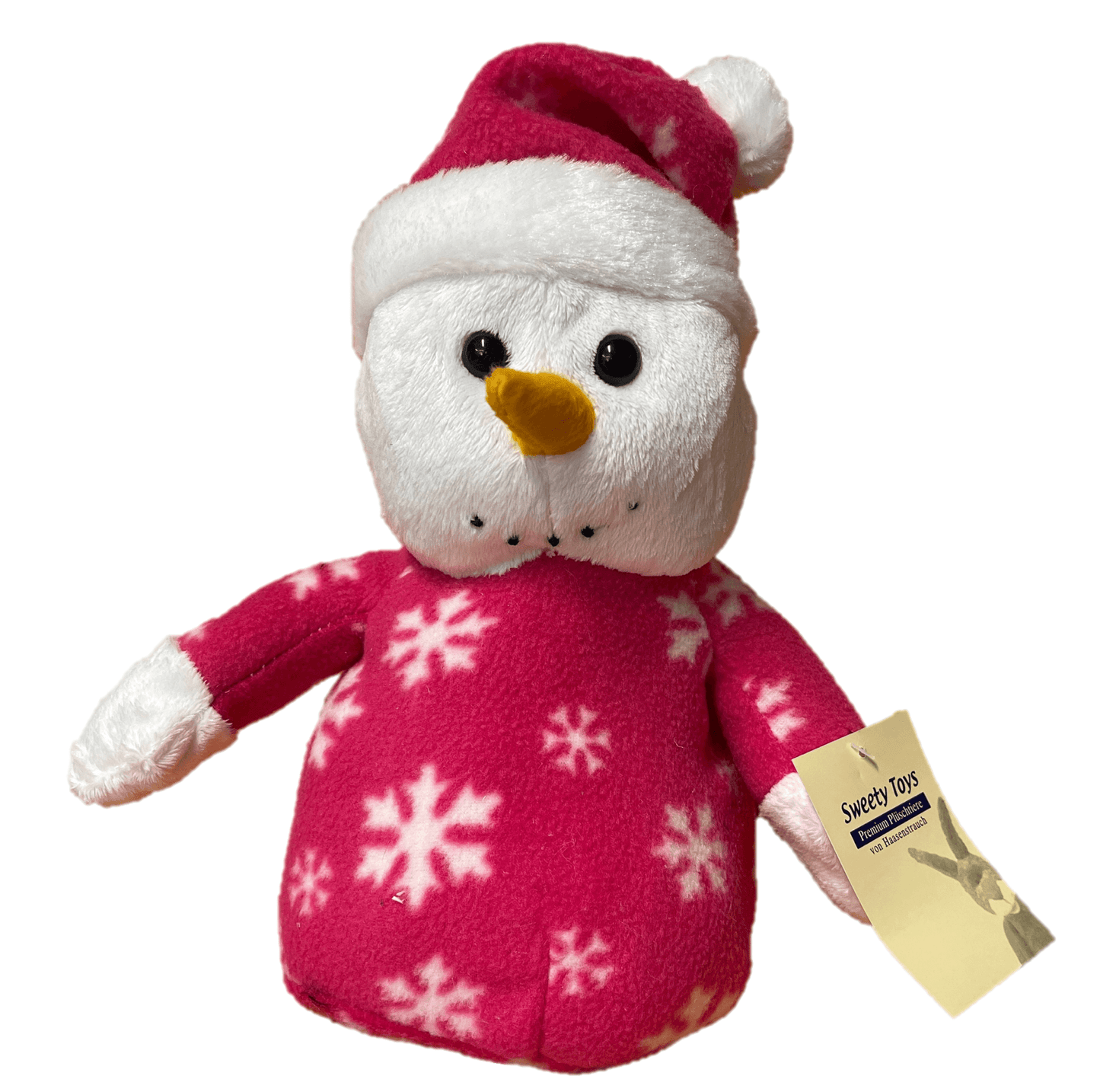 sweety toys 5543 kuscheltier schneemann ca. 30 cm- verschiedene farben rosa- schneeflocke