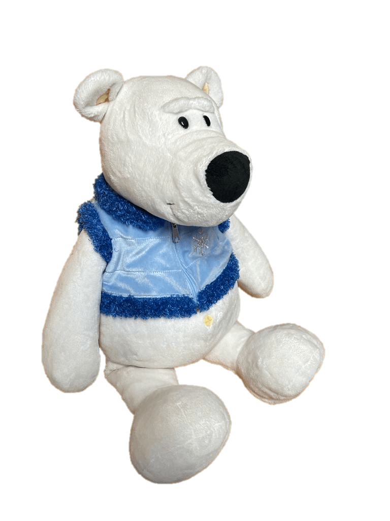 sweety toys eisbär teddybär 50 cm mit weste in blau oder grün blau