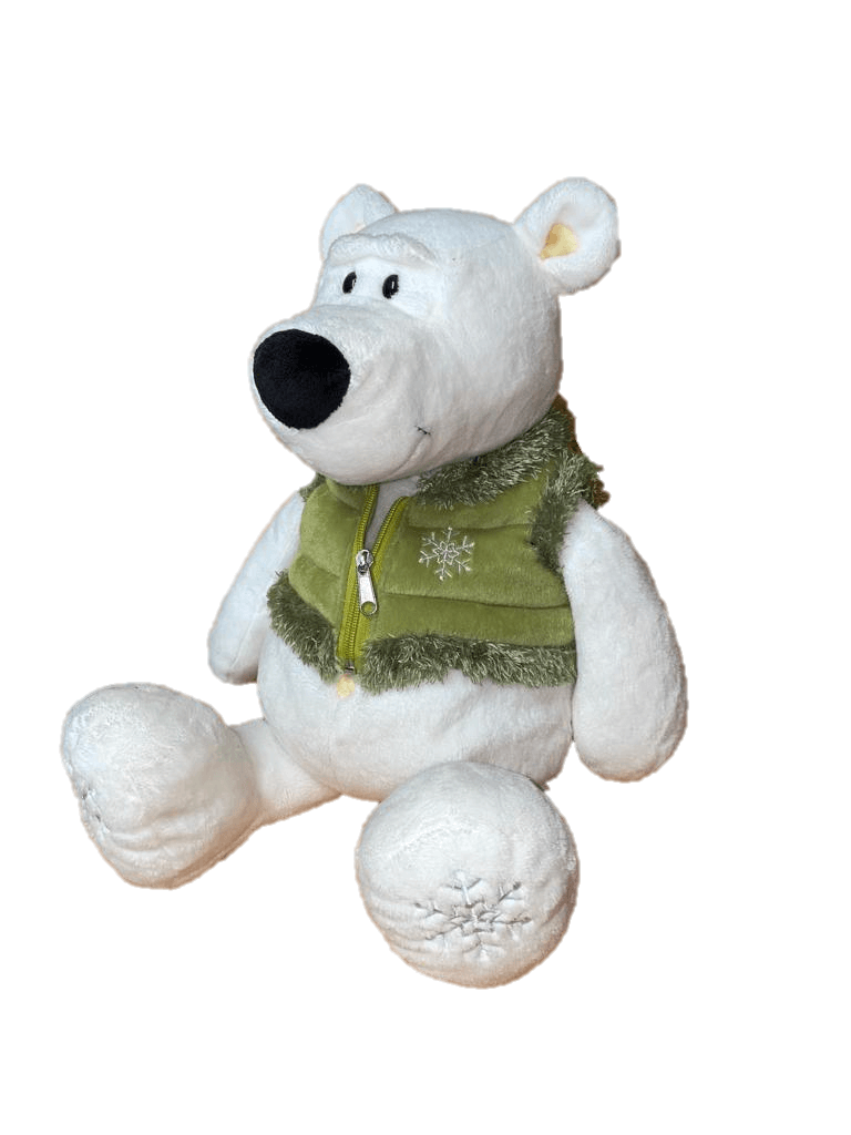 sweety toys eisbär teddybär 50 cm mit weste in blau oder grün grün