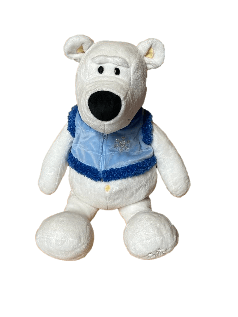 sweety toys eisbär teddybär 65 cm mit weste in blau oder grün blau