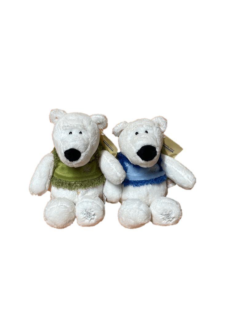 sweety toys eisbär teddybär 25 cm mit blauer oder grüner weste