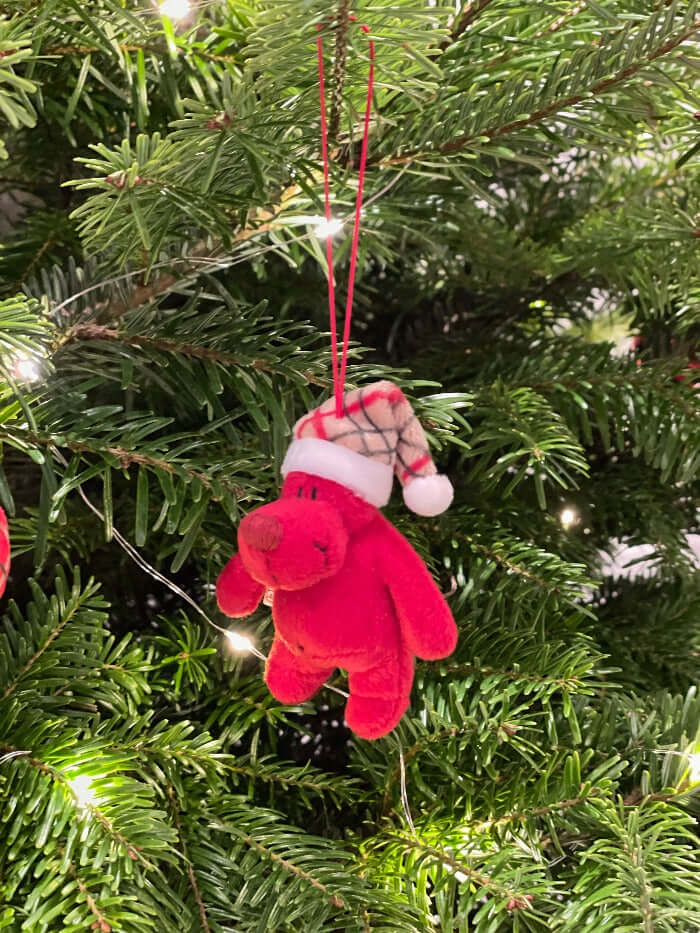 nici rudolfo bär rot mit weihnachtsmütze 4 tlg. oder 8 tlg., weihnachtsbaumanhänger, christbaumschmuck, weihnachtsschmuck