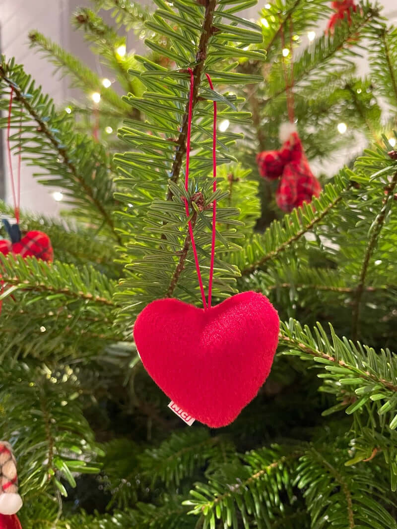 nici herzanhänger weihnachtsbaumanhänger rote herzen 6 tlg., christbaumschmuck, weihnachtsbaumschmuck
