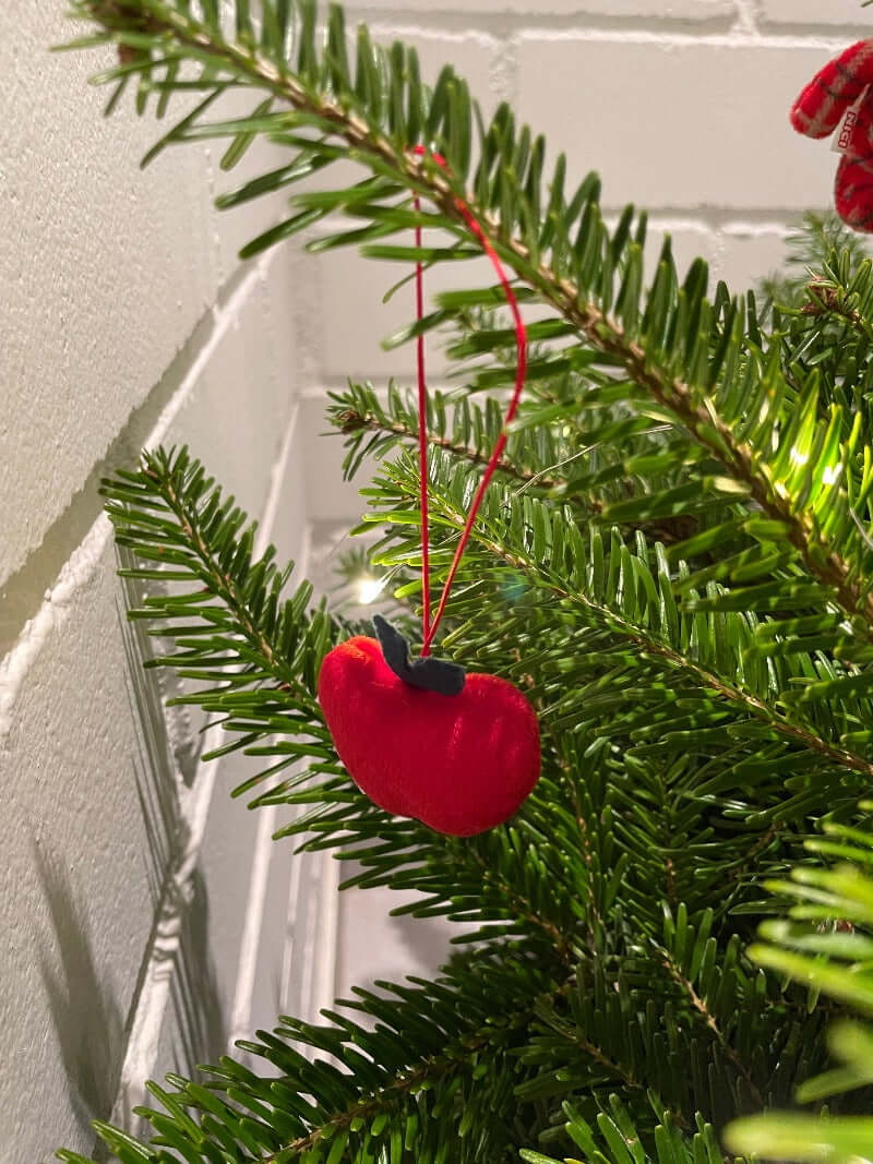 nici weihnachtsbaumanhänger 6er set äpfel in rot, christbaumschmuck, christbaumanhänger