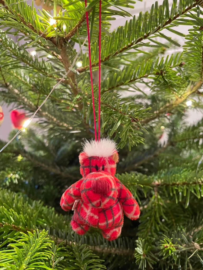 nici rudolfo weihnachtsbaumanhänger kariert in rot 4tlg oder 8 tlg, christbaumschmuck, weihnachtsbaumschmuck, weihnachten