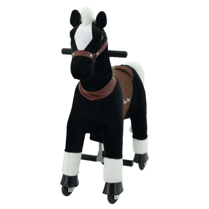 sweety toys 7318 reittier pferd blacky auf rollen für 3 bis 6 jahre -riding animal