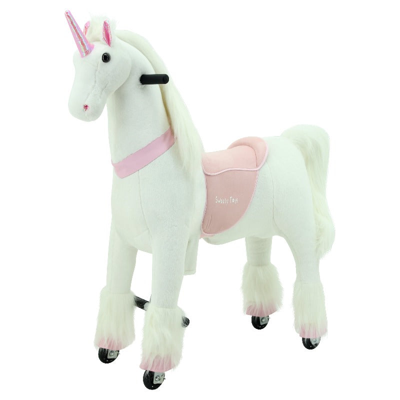 sweety toys 7264 reittier einhorn auf rollen für 4 bis 9 jahre -riding animal