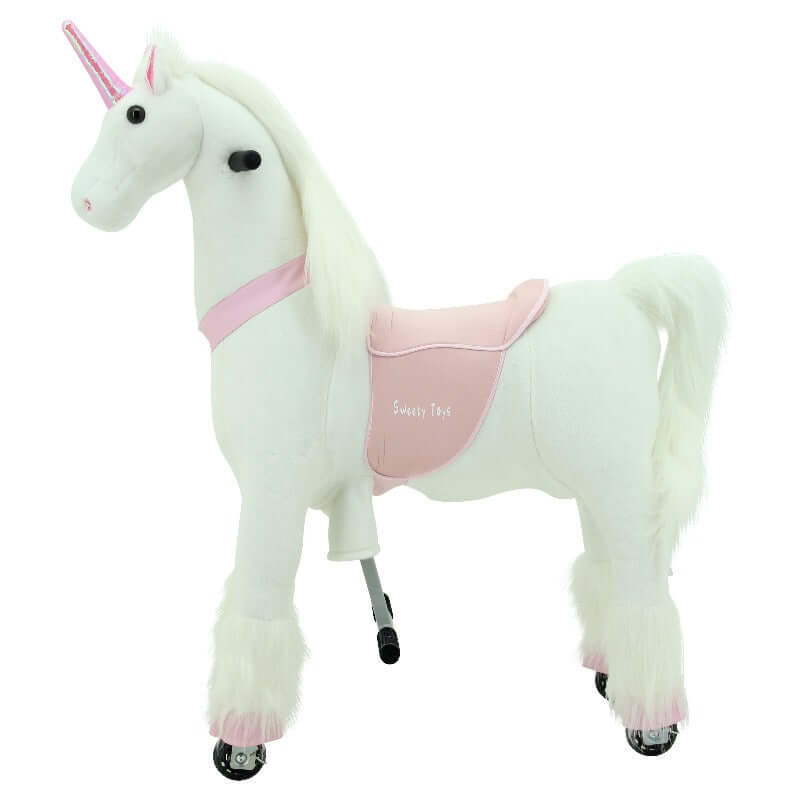 sweety toys 7264 reittier einhorn auf rollen für 4 bis 9 jahre -riding animal