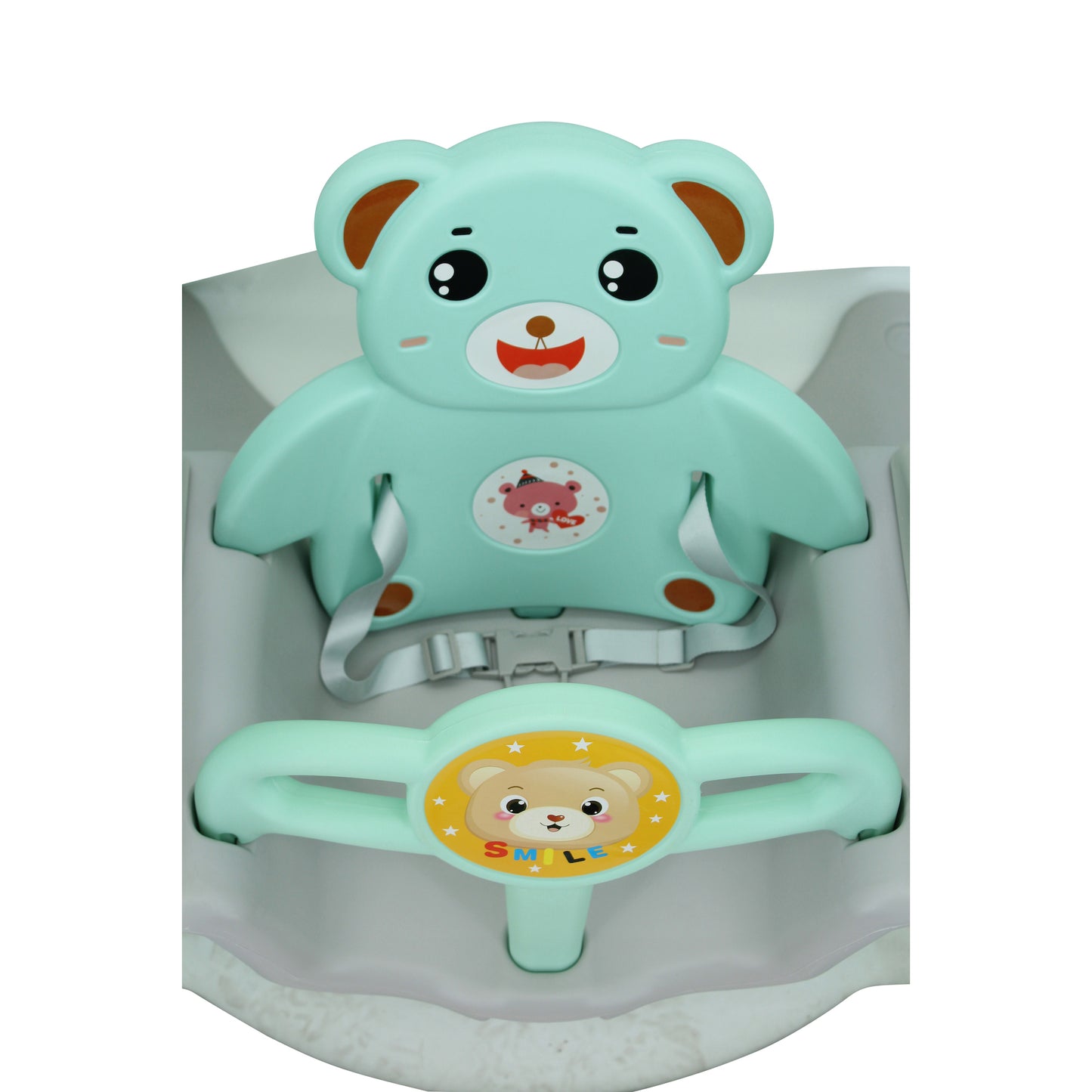 sweety toys 12824 schaukel design: rakete und bärchensitz türkis- schaukelstuhl für kleinkinder geeignet