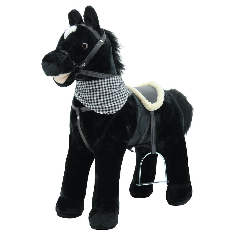 Sweety Toys 12664 Stehpferd Plüsch mit BLACKY Sound Pferd