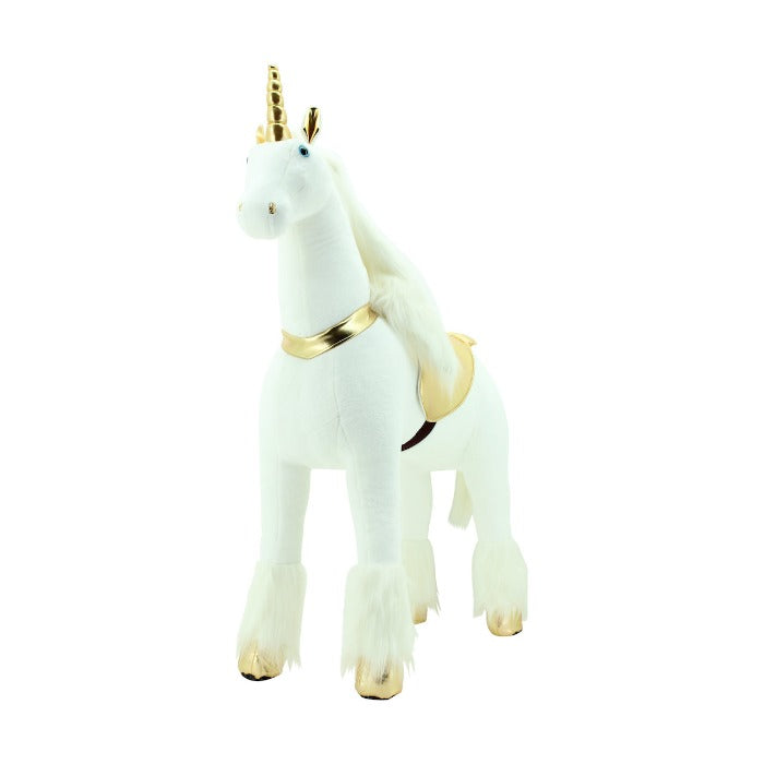 sweety toys 11308 stehpferd einhorn stabiles robustes xxl riesenpferd höhe 130 cm pferd reitpferd mit stahlunterbau