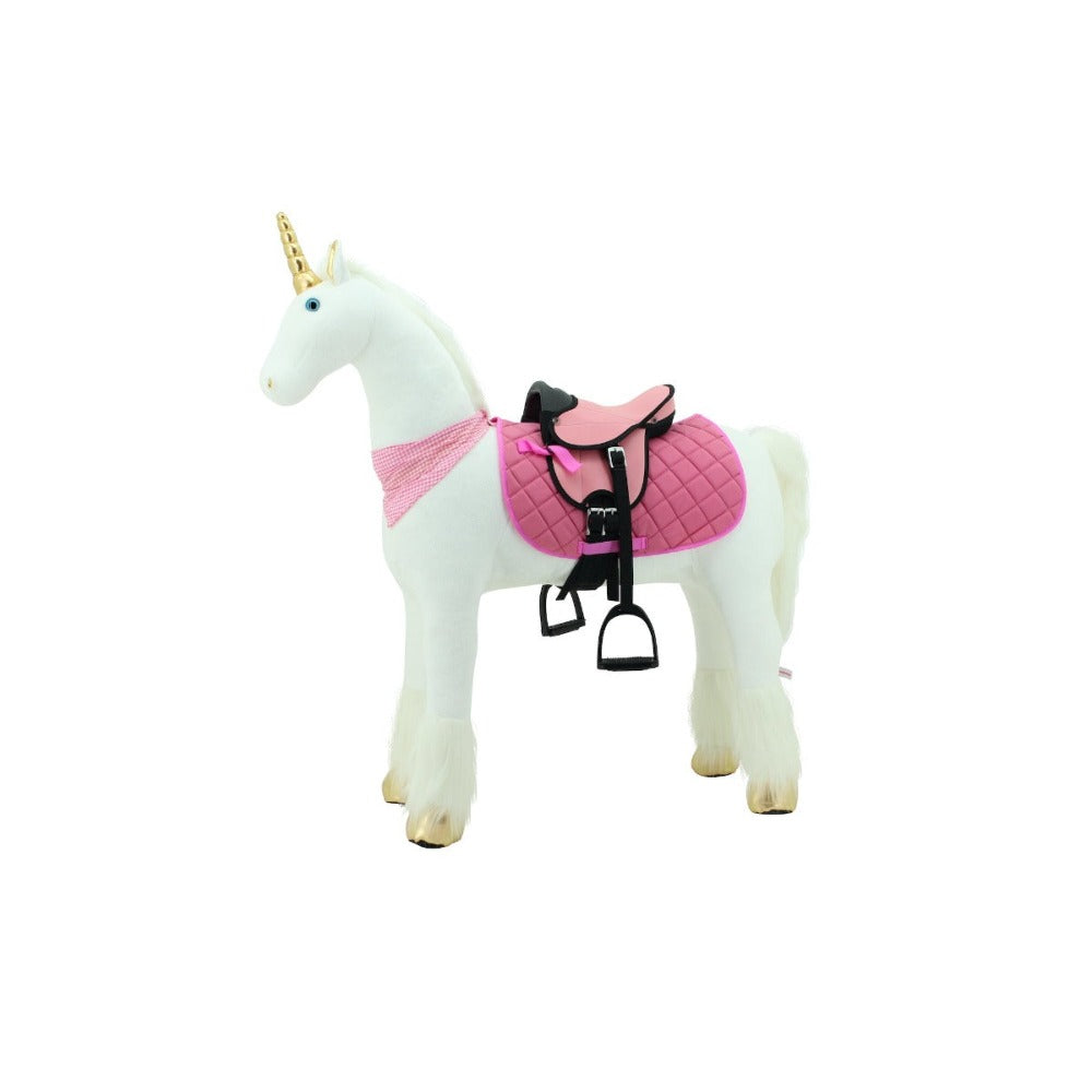 sweety toys 11100 plüsch stehpferd sicherheit stabiles robustes reitpferd xxl 130 cm mit stahlunterbau mit zusätzlichem reitsattel mit steigbügeln