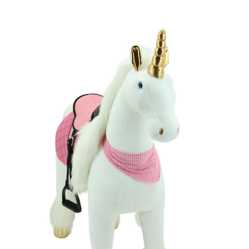sweety toys 11100 plüsch stehpferd sicherheit stabiles robustes reitpferd xxl 130 cm mit stahlunterbau mit zusätzlichem reitsattel mit steigbügeln