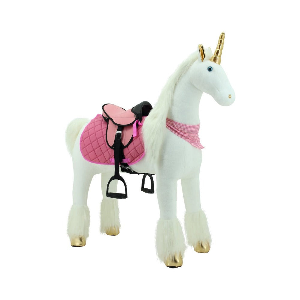 sweety toys 11100 plüsch stehpferd sicherheit stabiles robustes reitpferd xxl 130 cm mit stahlunterbau mit zusätzlichem reitsattel mit steigbügeln