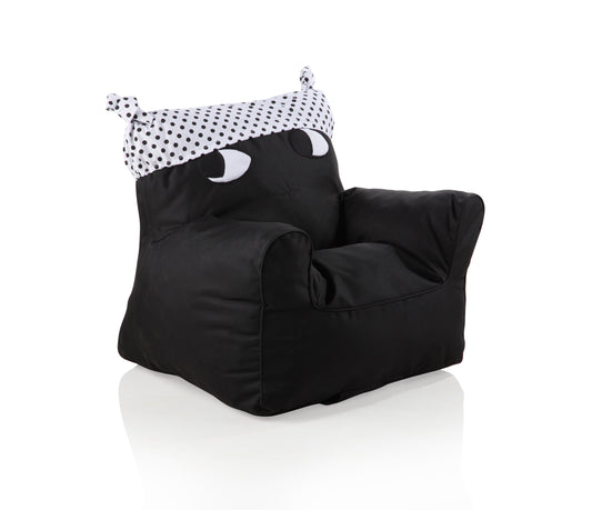 
Sweety Toys 11520 armchair children's armchair black with white hat- indoor/outdoor-waterproof, children's furniture