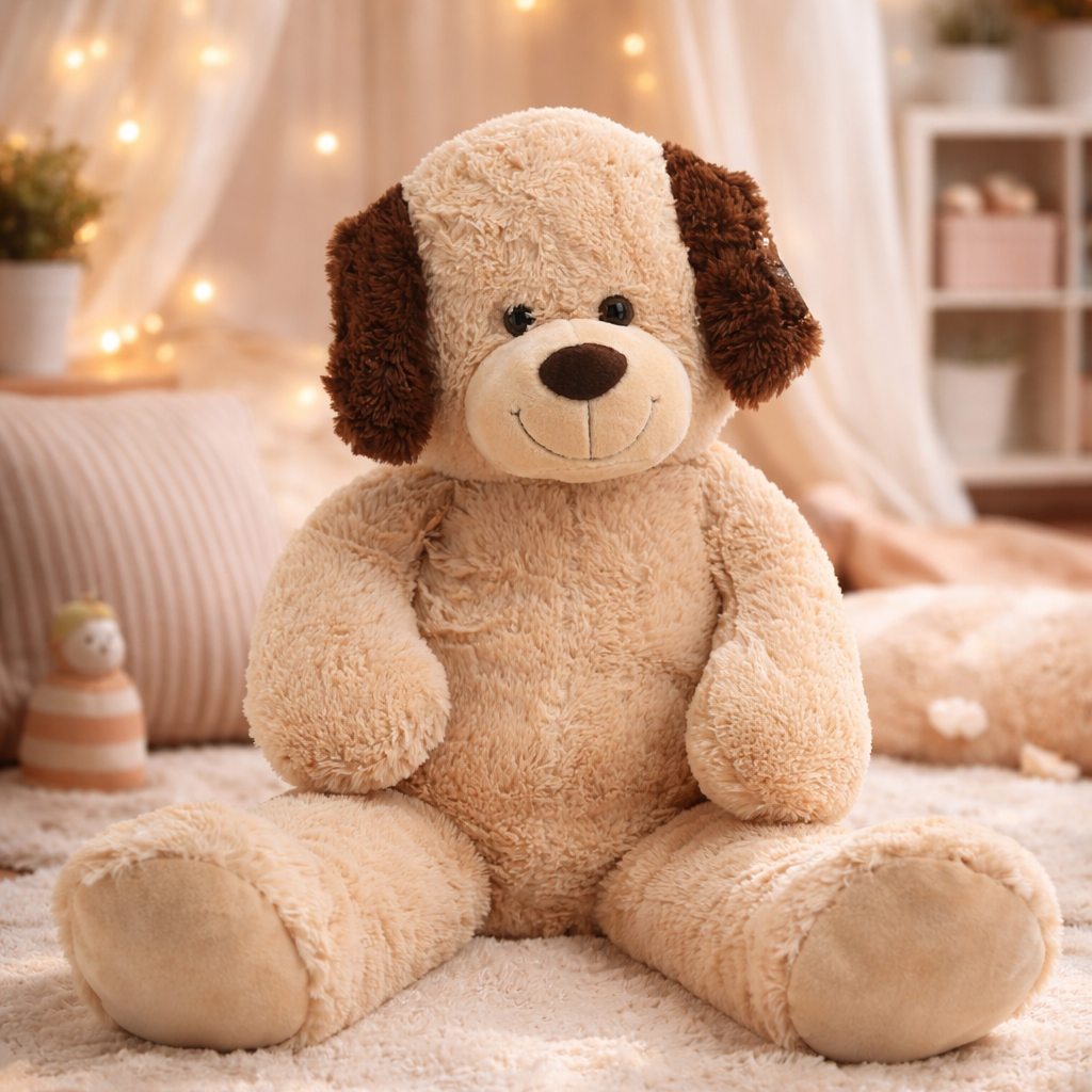 Sweety Toys 10202 Dog Buddy Plush Dog Cuddle Dog Teddy in beige 100 cm