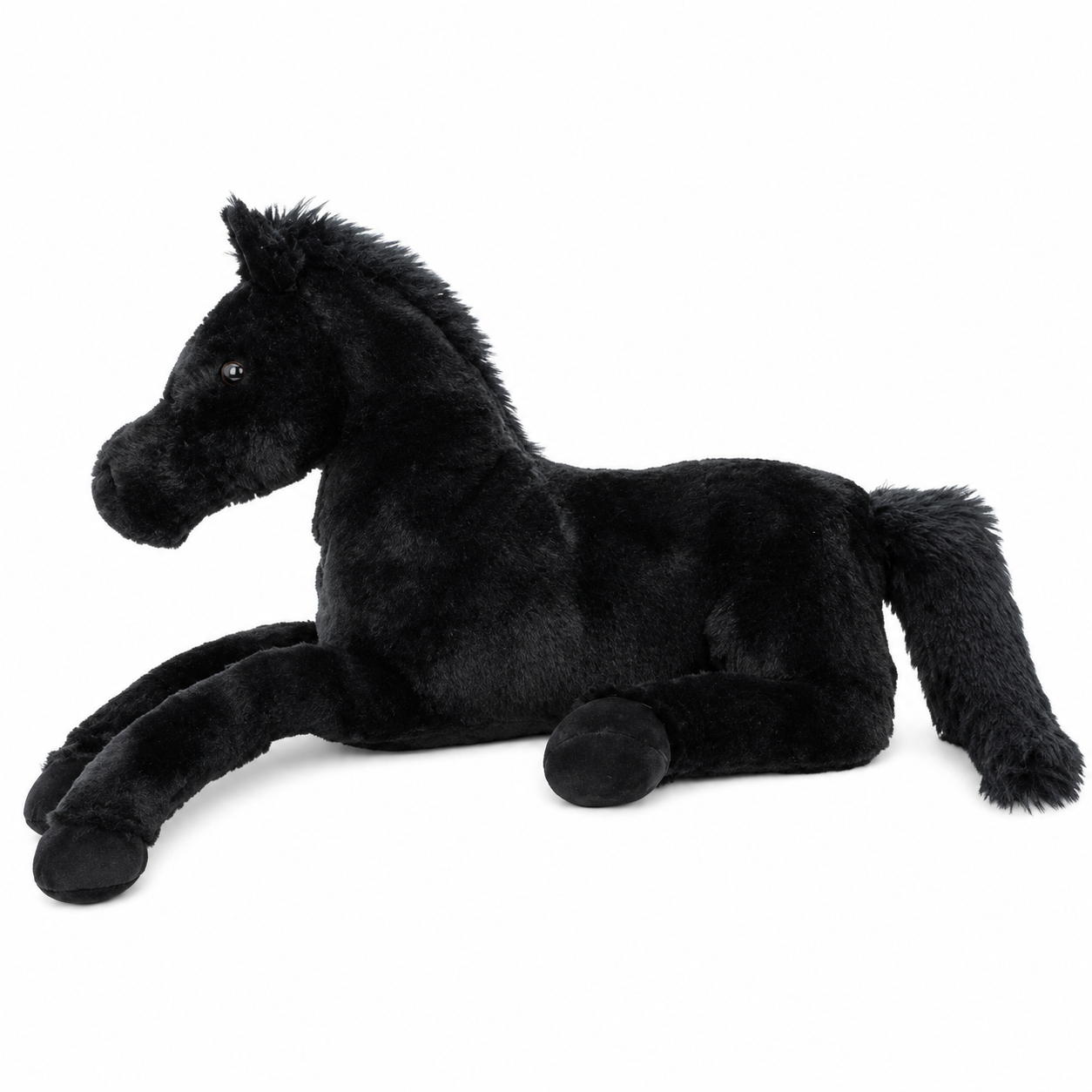 Sweety Toys 10967 Foal Plush Toy Horse Lying Blacky 90 cm