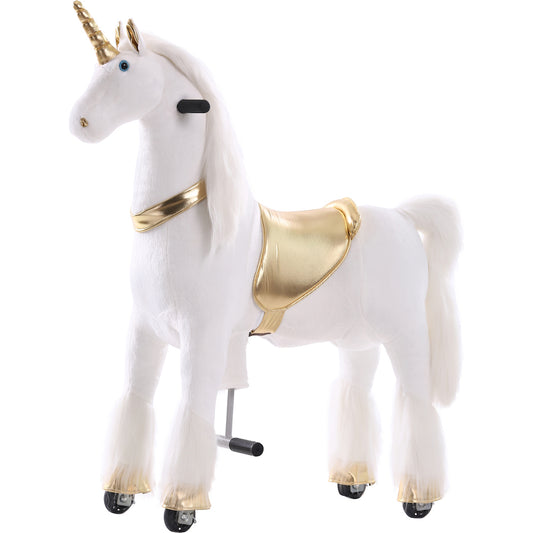 Sweety Toys 11339 Reittier groß Einhorn auf Rollen für 4 bis 9 Jahre-Riding Animal