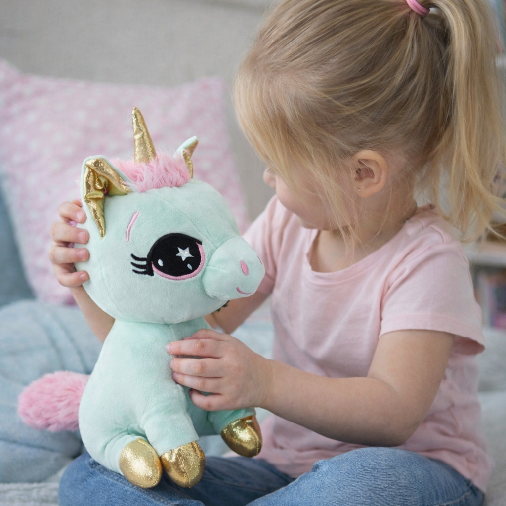 Sweety Toys 11735 Einhorn Plüschtier – Kuscheltier 25cm sitzend, Türkis-Mint