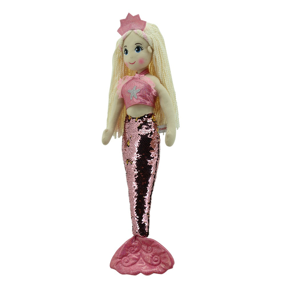 
Sweety Toys 11889 udstoppet dukke blød dukke havfrue plys legetøj prinsesse 70 cm pink