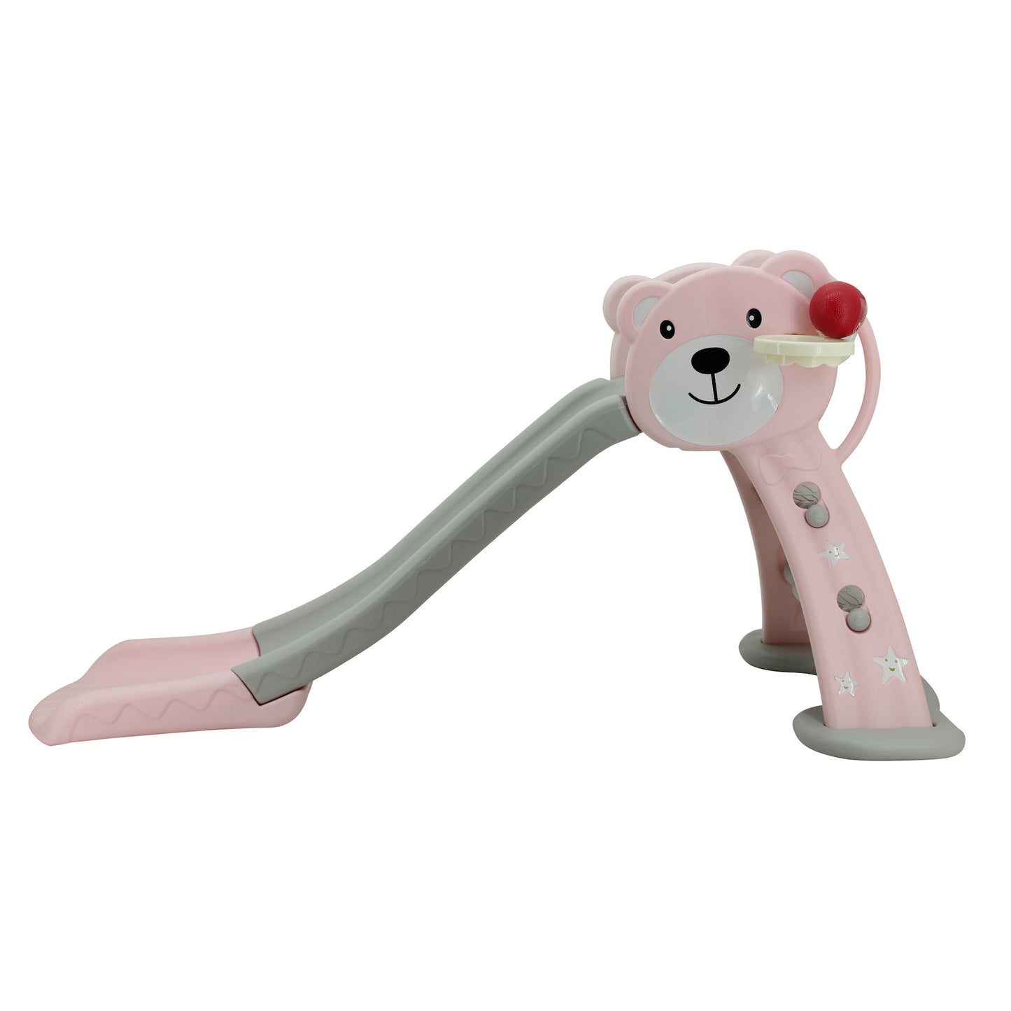 Sweety Toys 12831 Scivolo autoportante Teddy Bear Design Rosa Prodotto 2 in 1 Gioco di basket