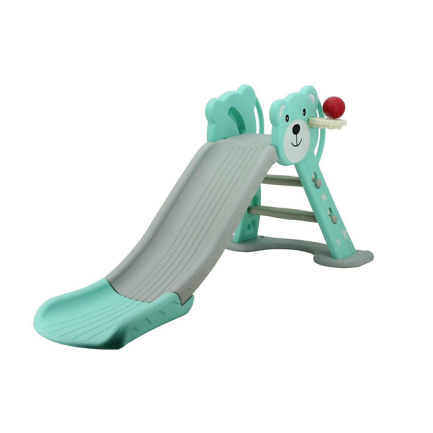 Sweety Toys 12848 Scivolo autoportante Teddy Bear Design Turchese Prodotto 2 in 1 Gioco di basket