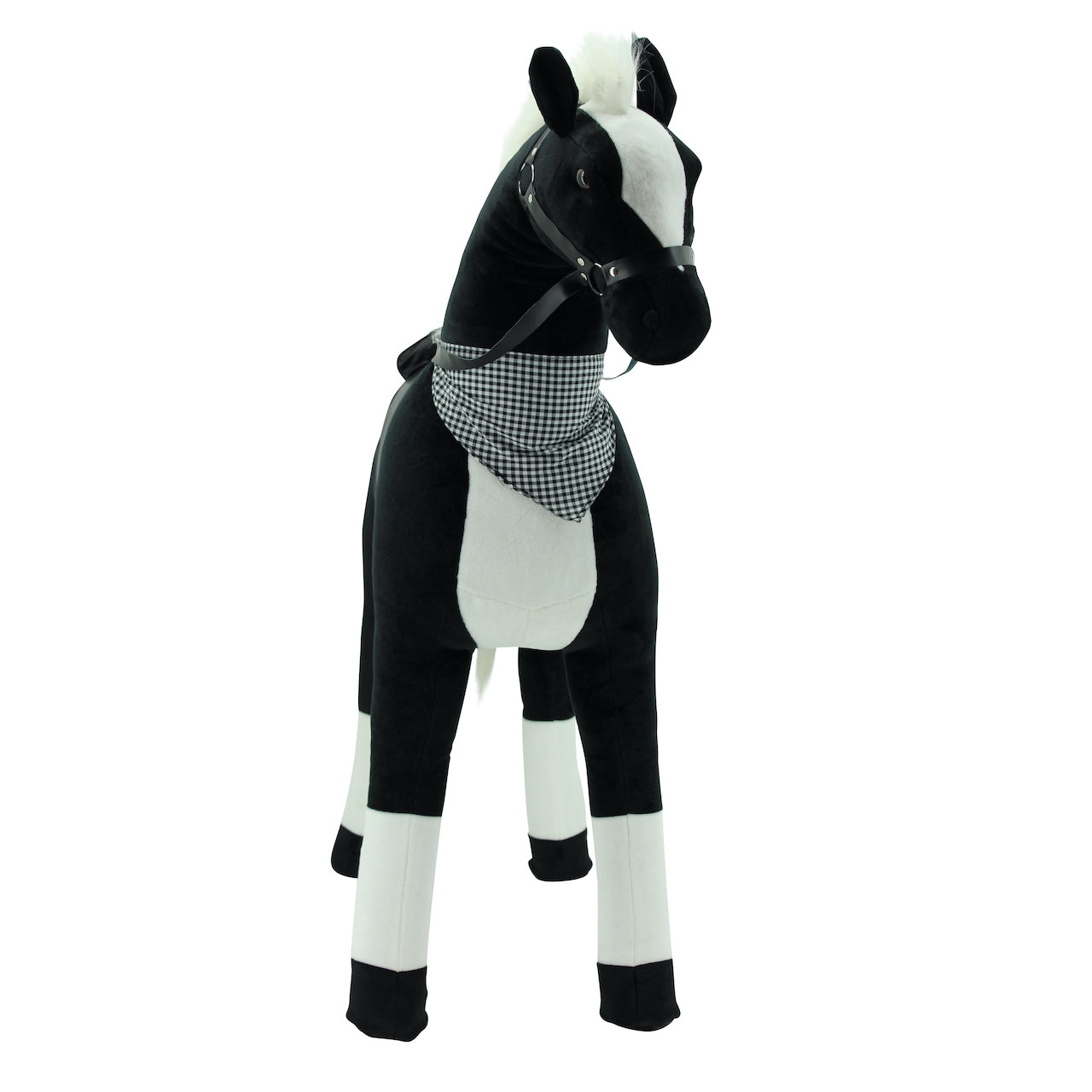 
Sweety Toys 12893 Peluche Cavallo in piedi Sicurezza! stabile robusto XXL cavallo gigante altezza 125 cm cavallo da equitazione con sottostruttura in acciaio nero