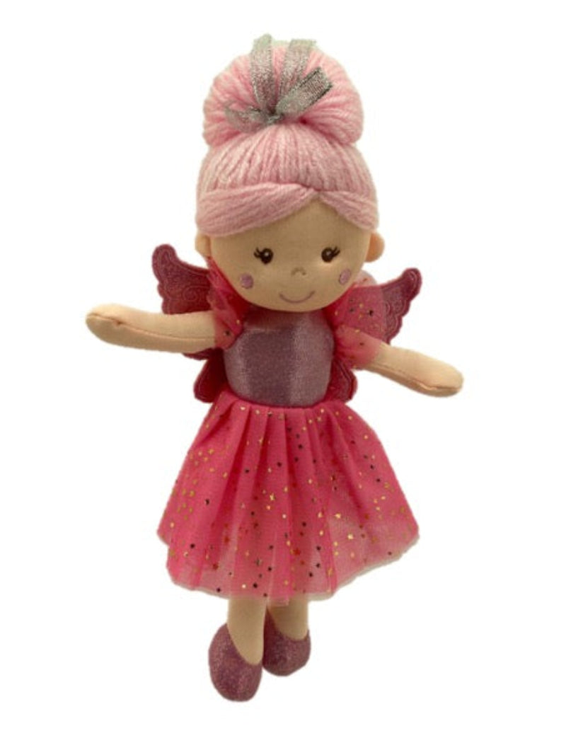Sweety Toys 13241 Stoffpuppe Softpuppe Fee Plüschtier Prinzessin 30 cm rosa