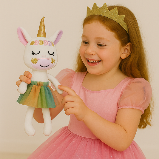 Sweety Toys 13388 Unicorn Fabric Doll Soft Doll Ballerina Fairy Plush Toy Princess 30 cm