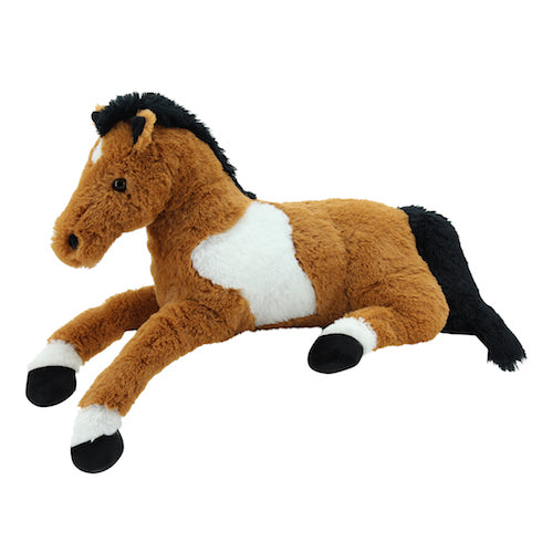 Sweety Toys 1883 Plüschpferd liegend 90 cm braun, Kuschelpferd