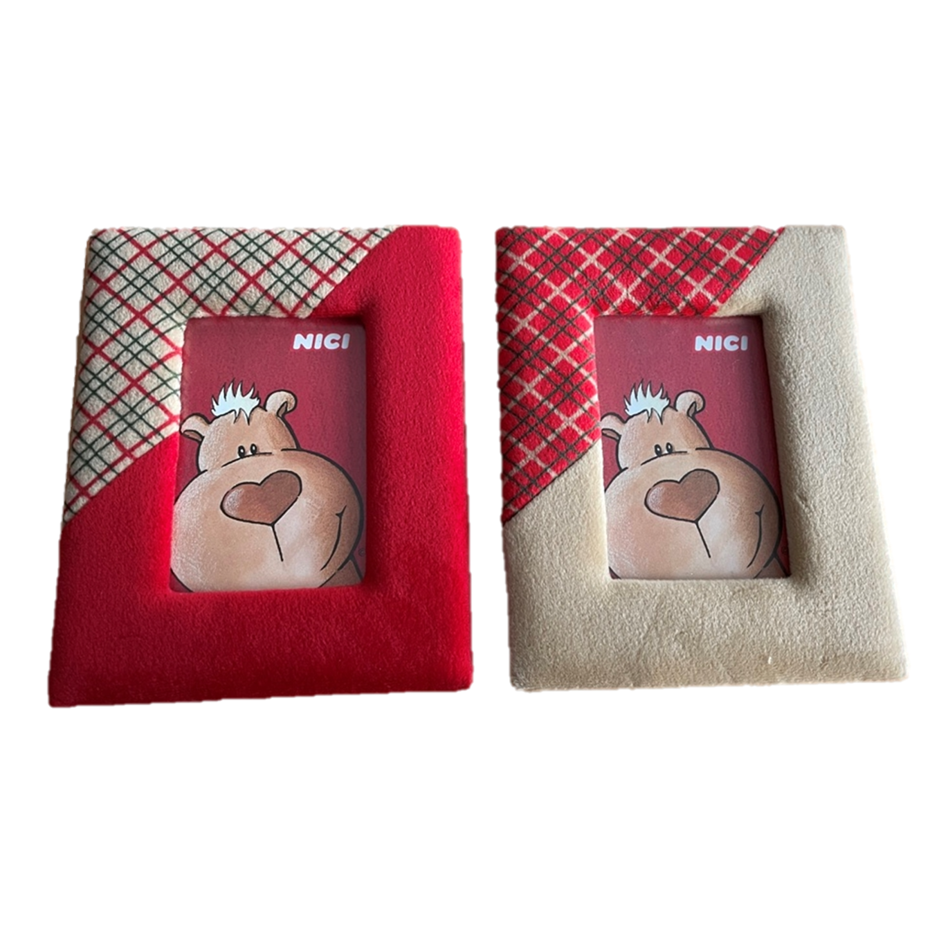 Nici cadre photo lot de 2, 12,5 cm x 8,5 cm, cadre photo peluche, cadeaux photo, idée cadeau