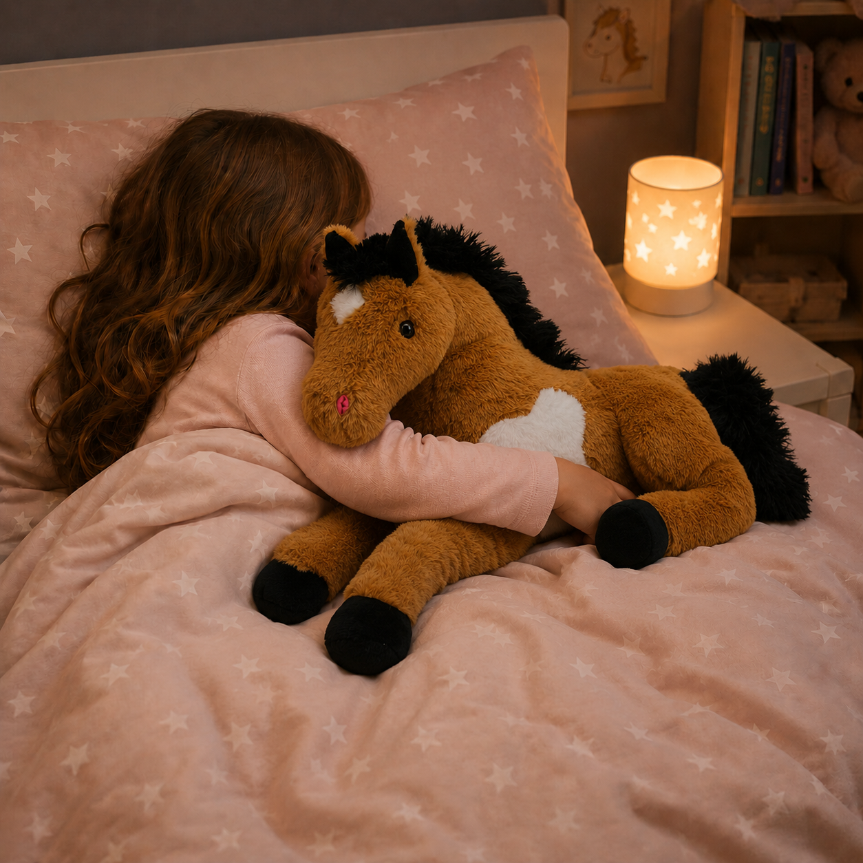 Sweety Toys 5840 XXL Pferd Plüschpferd liegend Brownie 70 cm Kuschelpferd