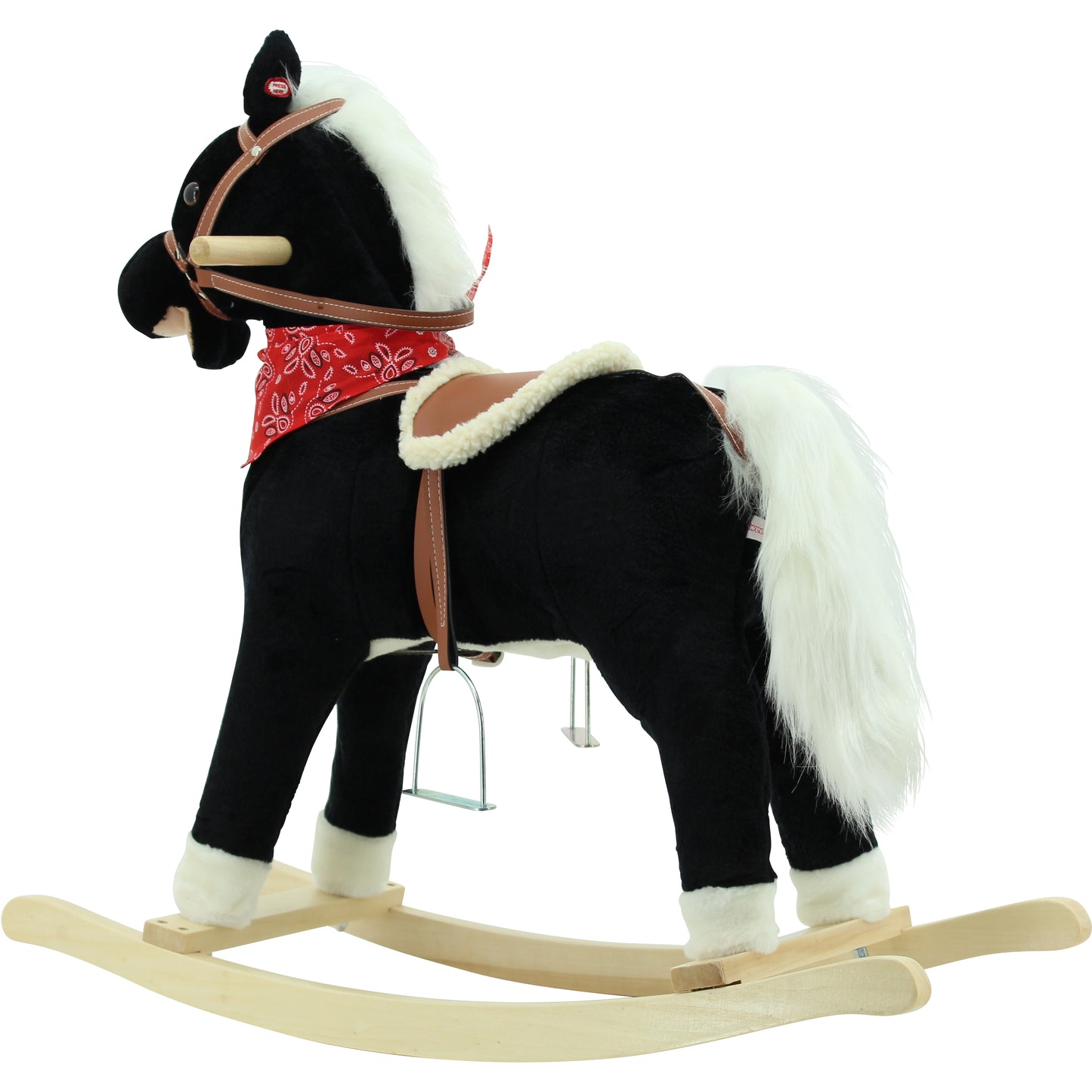 Sweety Toys 6250 Blacky hobbelpaard beweegbare mond en staart - 2 geluiden