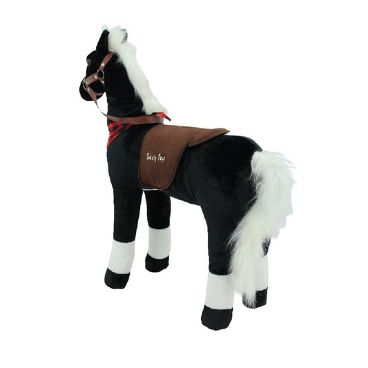 Sweety Toys 7660 plush standing horse LITTLE BLACK DIAMOND with steel base approx. 80cm