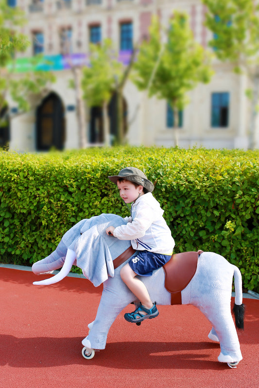 Sweety Toys 7431 Reittier Elefant auf Rollen für 4 bis 9 Jahre- RIDING ANIMAL
